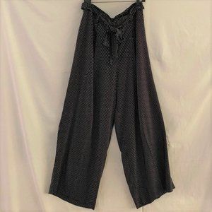 ELLE Black/White Dot Palazzo Pants Size L